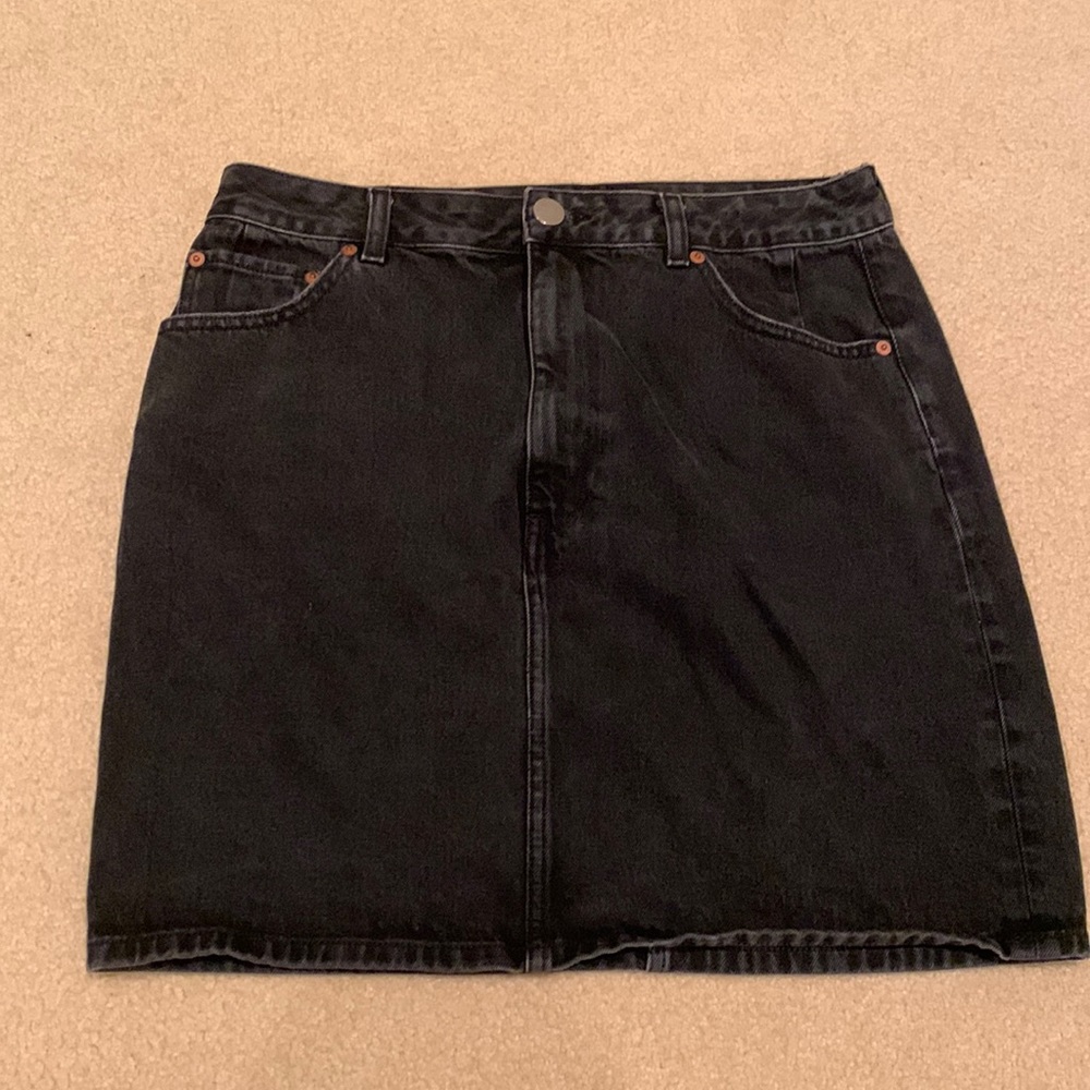 ASOS Black Denim Mini-skirt. Size 14